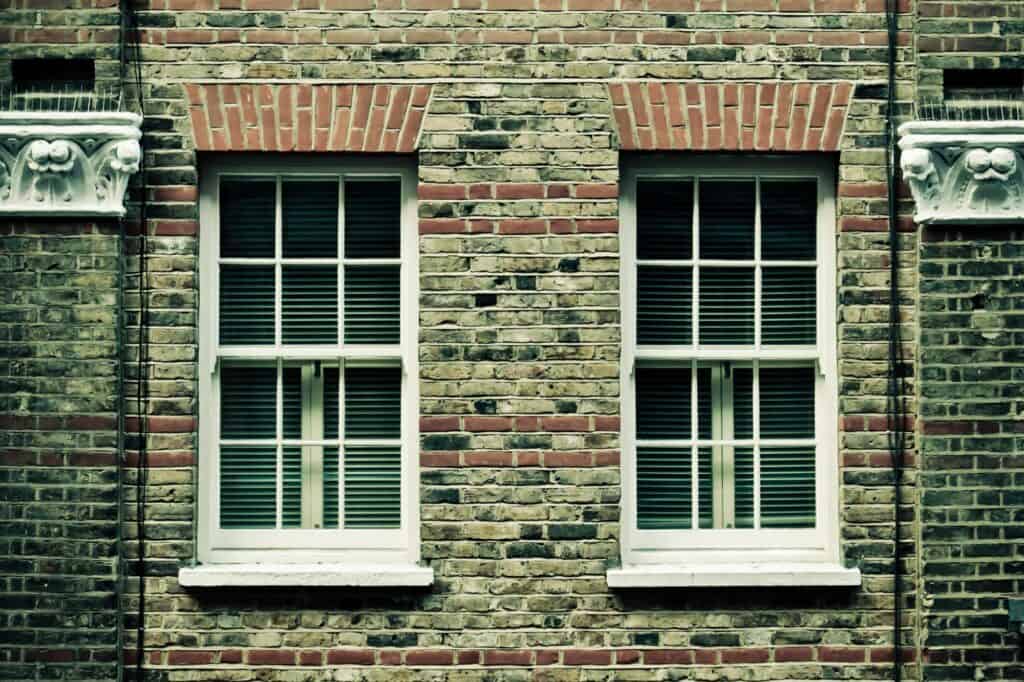 Windows of an old townhouse